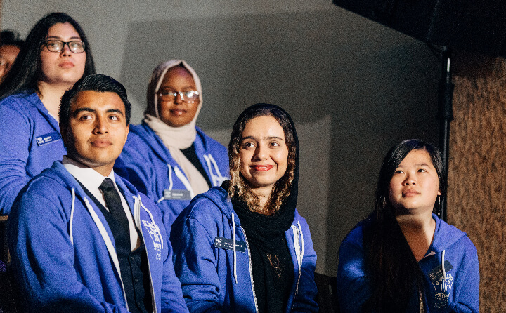 Diverse college students who study STEM